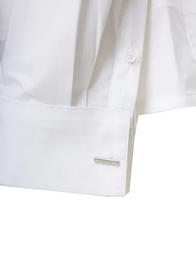 Shop Jacquemus La Chemise Peplo In White