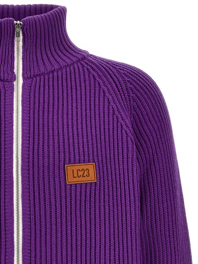 Shop Lc23 'english' Cardigan In Purple