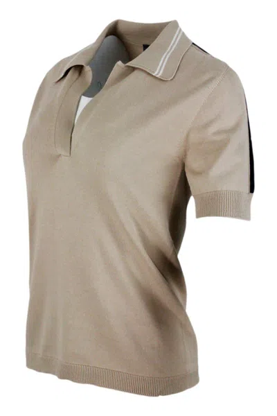 Shop Lorena Antoniazzi T-shirts And Polos In Beige