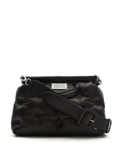 Shop Maison Margiela Glam Slam Leather Shoulder Bag In Black