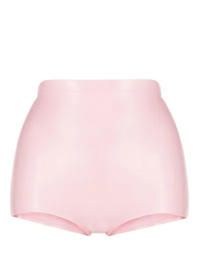 Shop Maison Margiela Latex High-waist Briefs In Pink