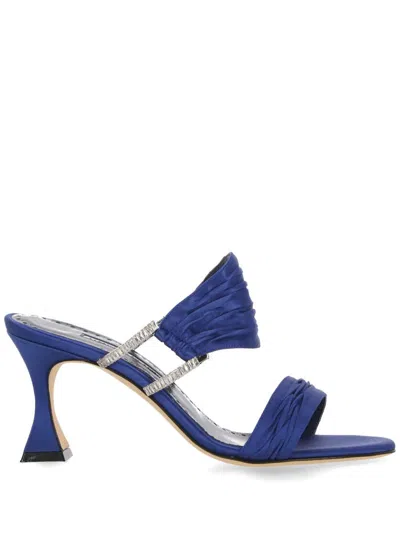 Shop Manolo Blahnik Sandals In Blue