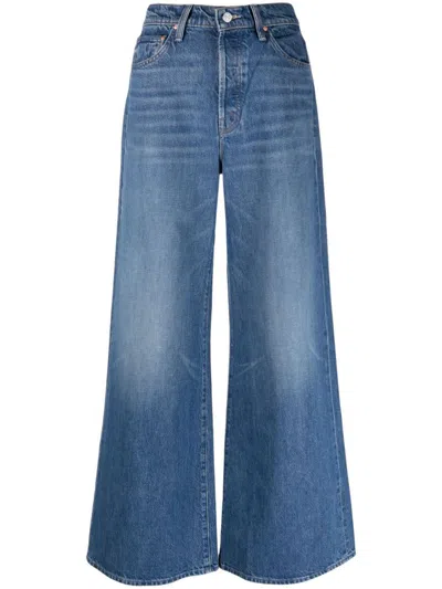 Shop Mother Roller Sneak Baggy Jeans In Blue