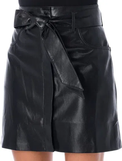 Shop Nanushka Meda Mini Skirt In Black