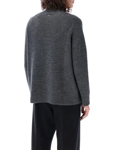 Shop Oamc Peak Rool Neck Sweater In Grey