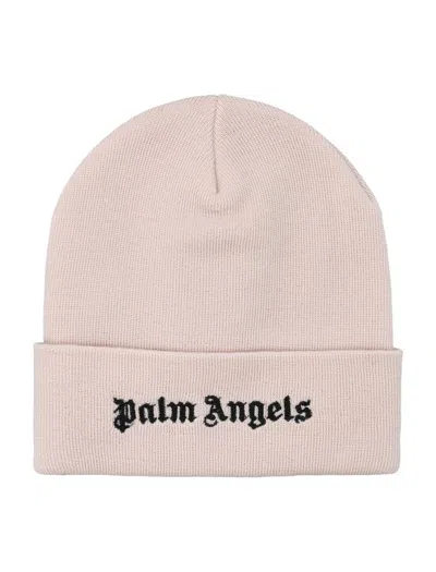 Shop Palm Angels Classic Logo Beanie In Pink/black
