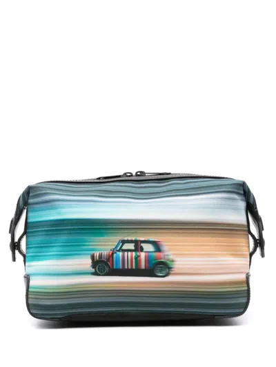 Shop Paul Smith Mini Blur Wash Bag In Printed