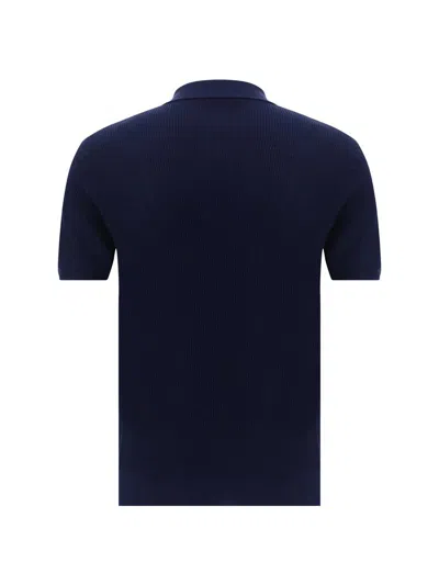 Shop Roberto Collina Polo Shirts In Navy