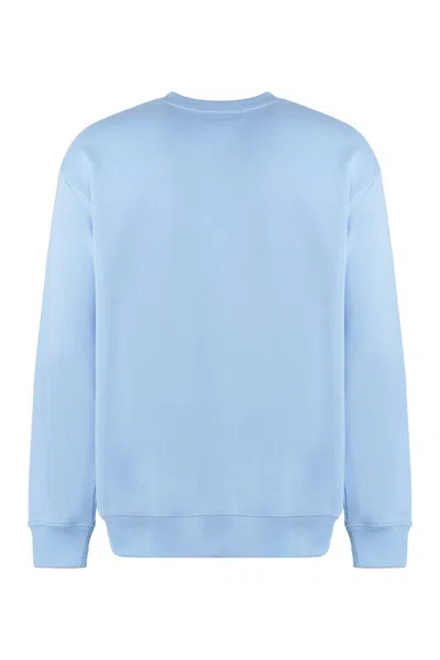 Shop Sporty And Rich Sporty & Rich Lacoste X Sporty & Rich - Cotton Sweatshirt In Blue