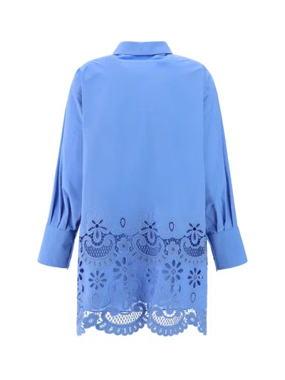 Shop Valentino Dresses In Lilac Blue