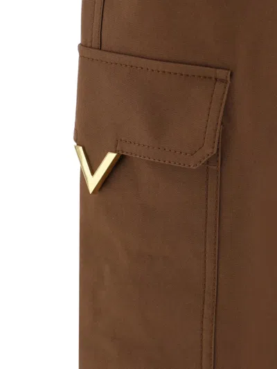 Shop Valentino Pants In Clay
