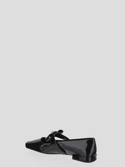 Shop Versace Flat Shoes In Blackpalladium