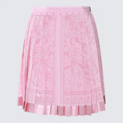 Shop Versace Skirts In Pale Pink