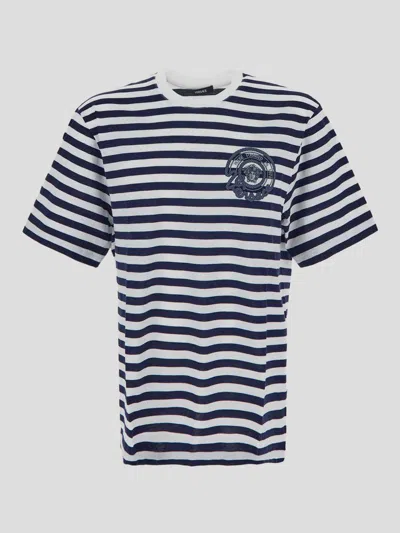 Shop Versace T-shirts And Polos In Biancopaleblue