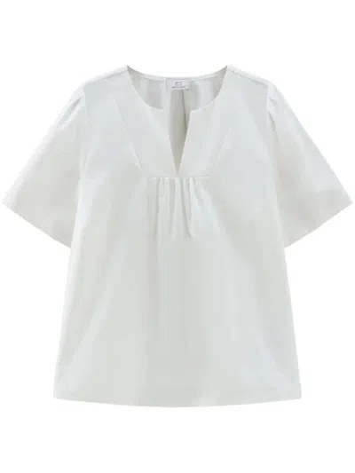 Shop Woolrich Poplin Blouse Clothing In White