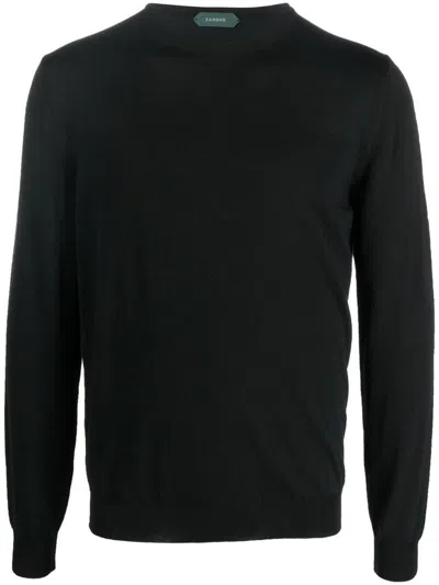 Shop Zanone Crewneck Shirt Clothing In Black