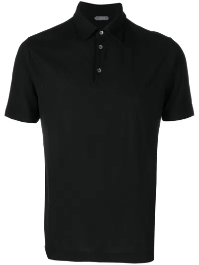 Shop Zanone Slim Fit Polo. Clothing In Black