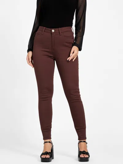 Shop Guess Factory Simmone High-rise Skinny Jeans In Red
