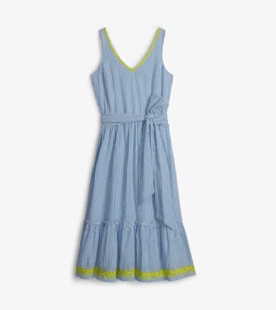 Shop Hatley Women's Sydney Midi Dress In Seersucker In Blue