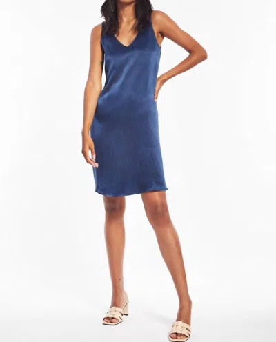 Shop Ecru Berry Tank Dress In Indigo In Blue