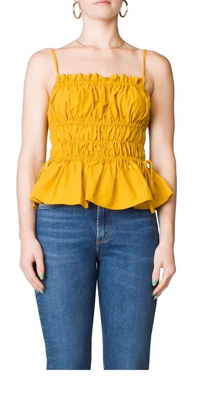 Shop Ciao Lucia Anita Top In Amber In Yellow
