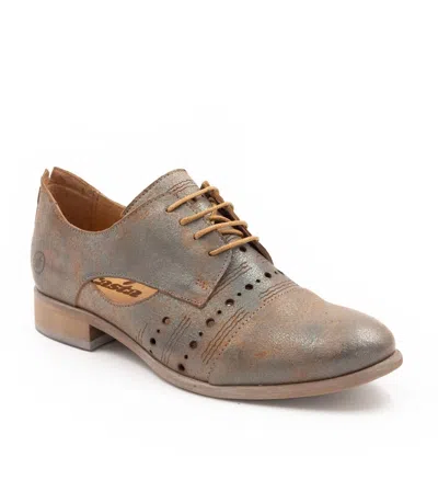 Shop Casta Women's Fargo Lace Up Loafer In Petrol In Grey