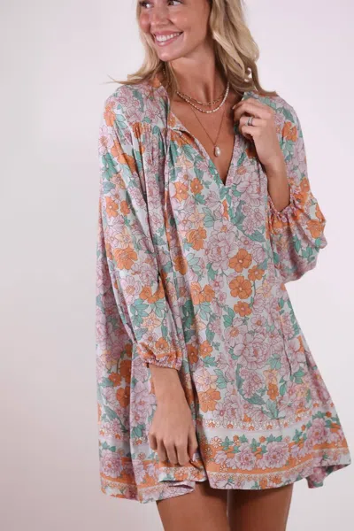 Shop Sealustre Paige Tunic In Turquoise In Multi
