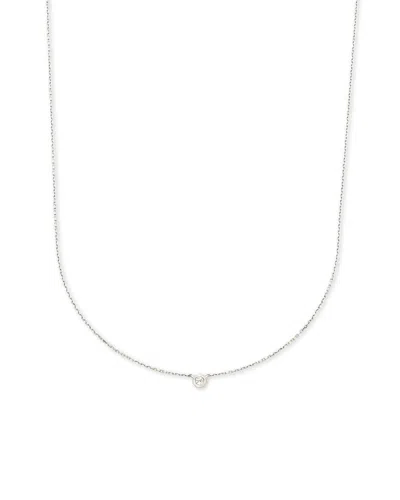 Shop Kendra Scott Women's Audrey Pendant Necklace In White Gold