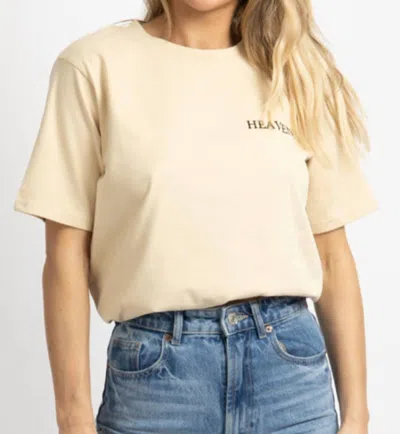 Shop Bailey Rose Heavenly Graphic Tshirt In Tan In Beige