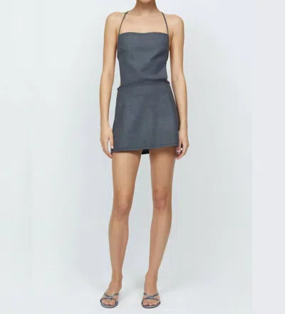 Shop Bec & Bridge Heidi Apron Mini Dress In Charcoal In Grey