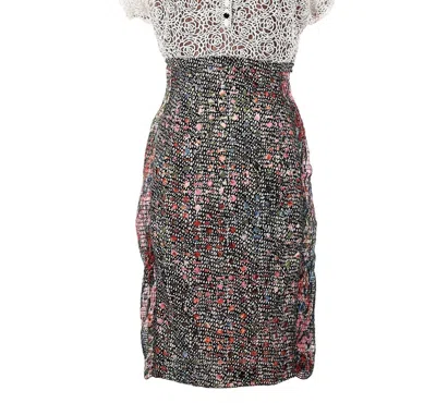 Shop Byron Lars Lace Bodice Floral Dress In Lace/floral In Grey