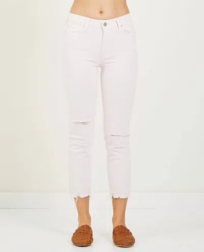 Shop Paige Hoxton Slim Crop Jean In Vintage Pink In White