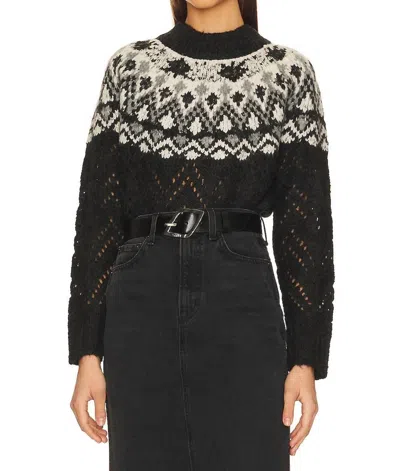 Shop Veronica Beard Jerin Fairisle Sweater In Multi In Black