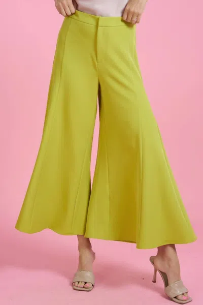 Shop Glam Time To Shine Pants In Lime Green In Yellow