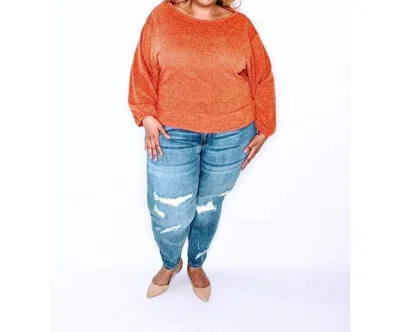 Acting Pro In My Bubble Top In Rust In Orange