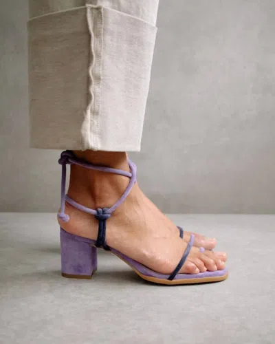Shop Alohas Grace Bicolor Sandal In Jasmine Navy In Purple