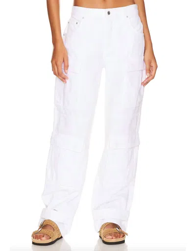 Shop Grlfrnd Lex Cargo Jean In Sierra In White