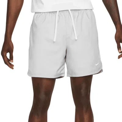 Shop Nike Men's Sportswear Essential Shorts In Light Smoke Grey/ White
