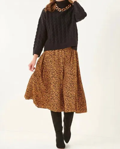 Shop Giftcraft Garbo Maxi Skirt In Brown Leopard