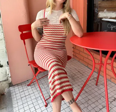 Shop 4si3nna Pamela Striped Dress In Red In White
