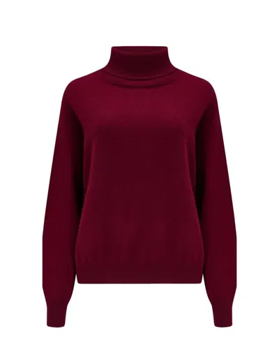 Shop Crush Malibu Roll Neck Sweater In Pinot Noir In Red