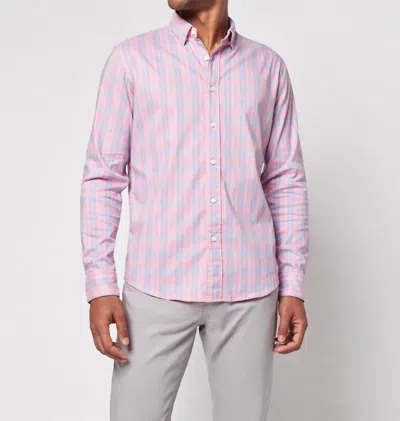 Shop Faherty The Movement Shirt In Summer Rose Plaid In Pink