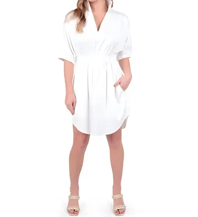 Shop Emily Mccarthy Palmer Dress In White Cotton
