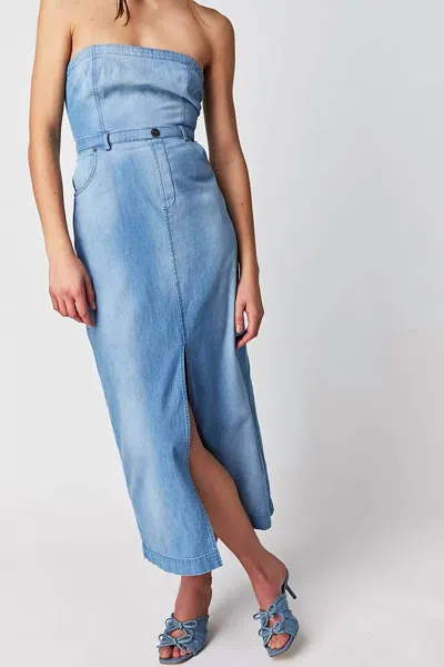 Shop Free People Picture Perfect Midi Dress In Allure In Blue