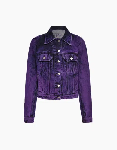 Shop Rta Jean Jacket In Grape In Purple