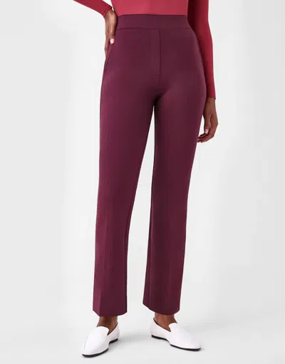 Shop Spanx The Perfect Pant, Kick Flare In Chianti In Red