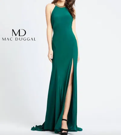 Shop Mac Duggal 25572l In Emerald In Green