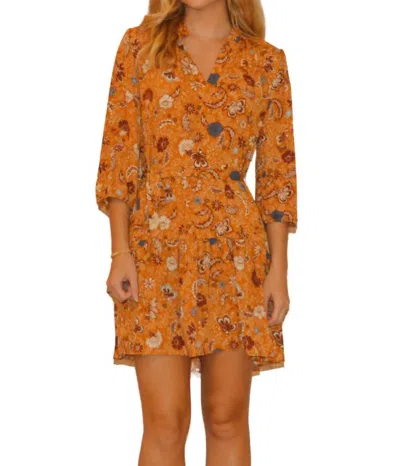 Shop Veronica M Shirt Dress With Belt In Phyllis In Orange