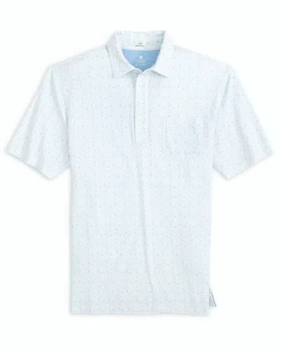 Shop Johnnie-o Briar Printed Polo In Maliblu In Blue