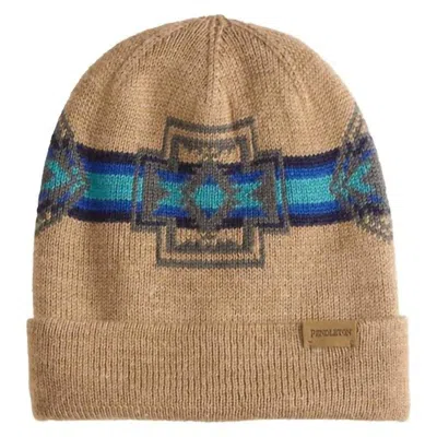 Shop Pendleton Unisex Knit Beanie In Harding Taupe In Beige